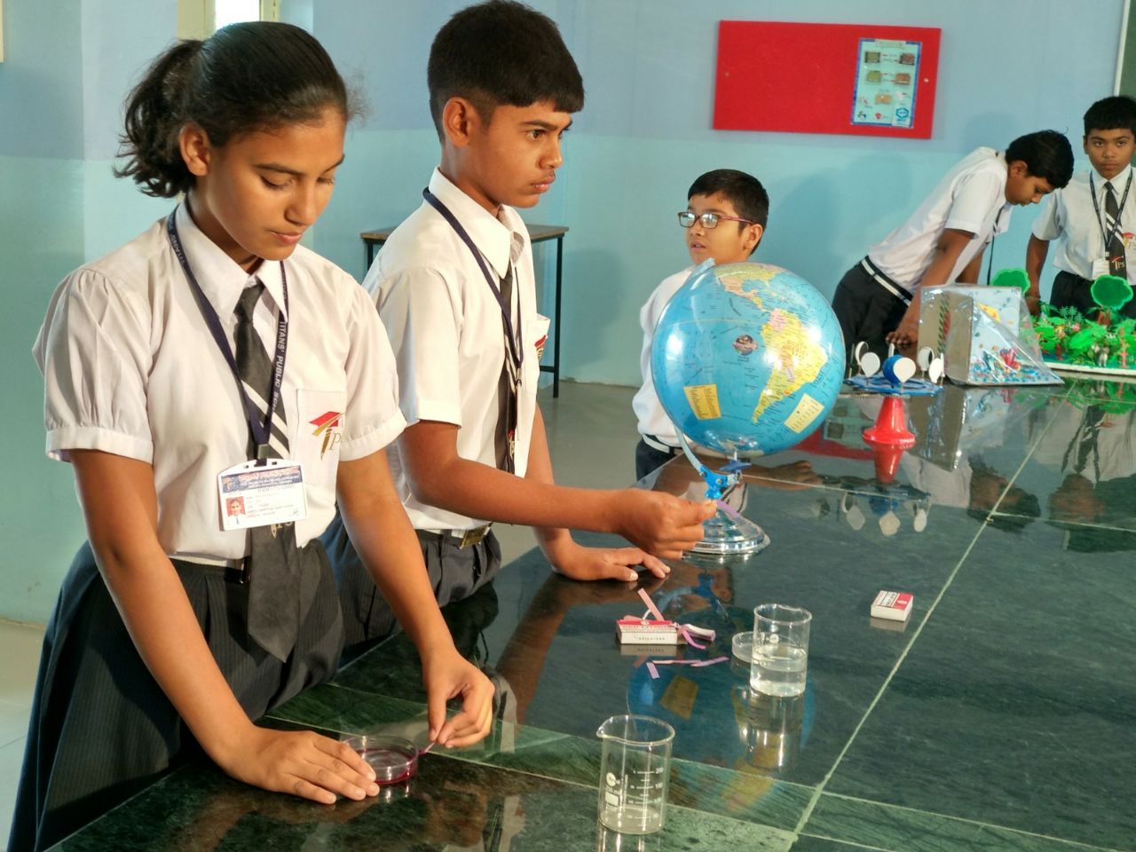 Students with teacher