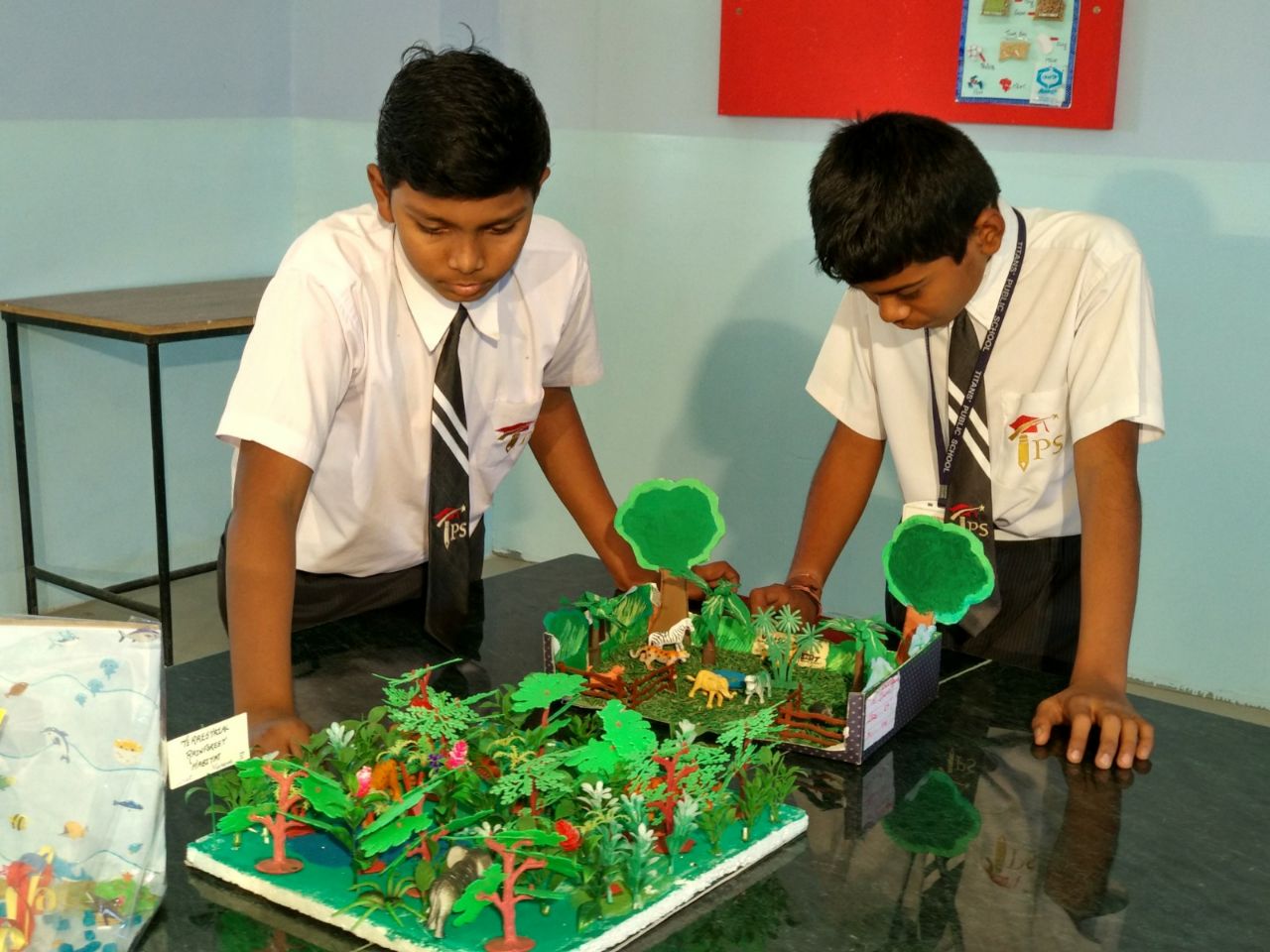 Students in library